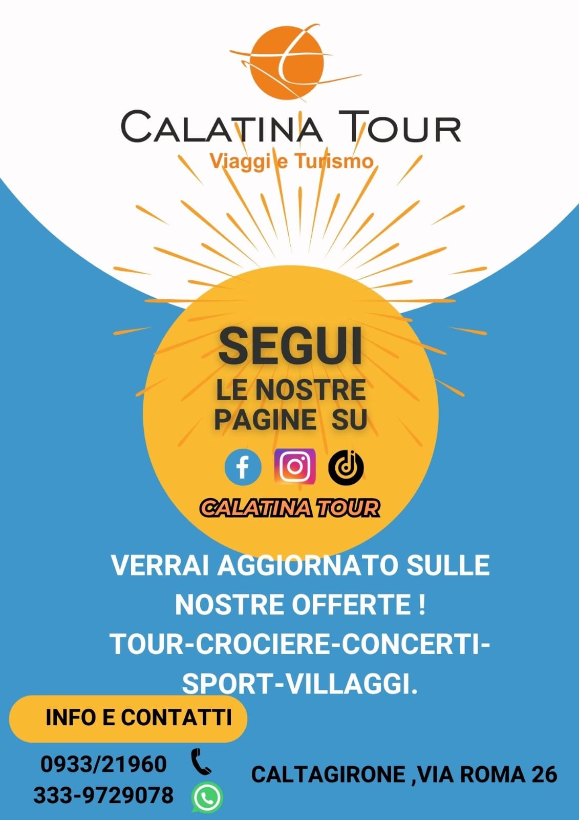 calatina-tour SANT'AGATA CALTAGIRONE INVITA ALLA DEVOZIONE MARINA: ANDIAMO A MARIA DI LOURDES.